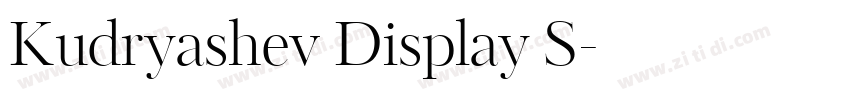 Kudryashev Display S字体转换 Kudryashev Display S字体转换